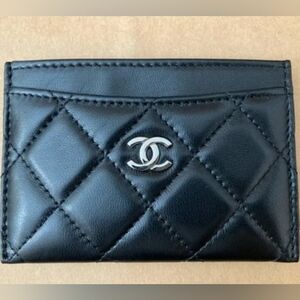 Black Lambskin Chanel Cardholder